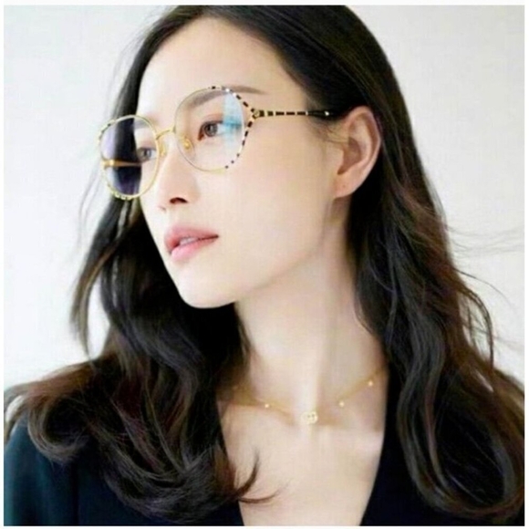 GUCCI Demo Round Ladies Eyeglasses GG0596OA 003 58 - Picture 1 of 12